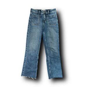 Zara Cropped Kick Flare Jeans